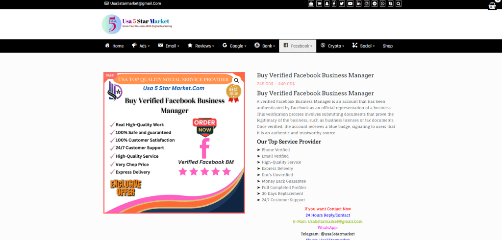 Buy Verified Facebook Business Manager